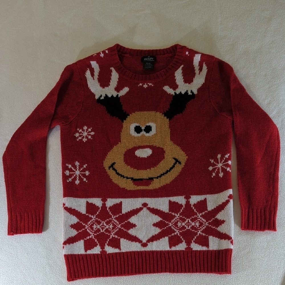 Reindeer Christmas Holiday Sweater - Picture 2 of 6